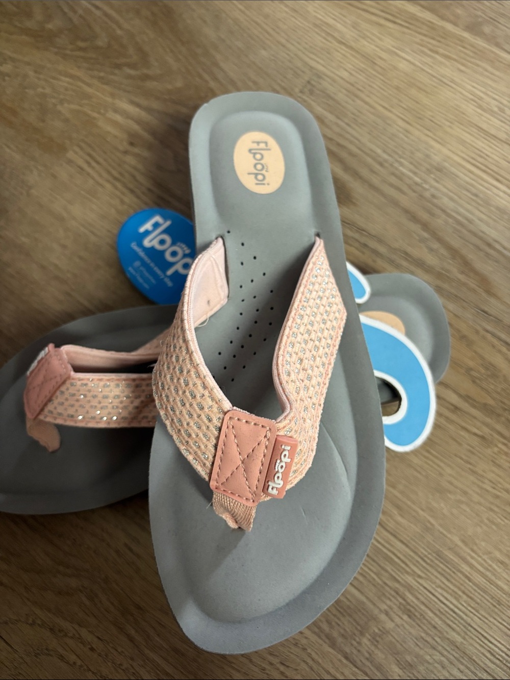 FitFlop-style Pink Comfort Flip Sandals with Cushioned Footbed